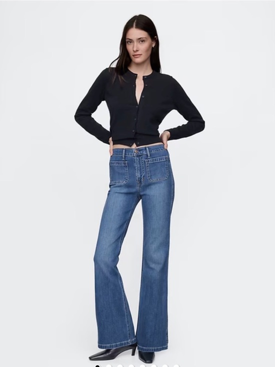 GAP Denim - GAP Mid Blue High-Rise Flare Jeans